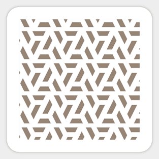 Modern Brown Triangles Pattern Sticker